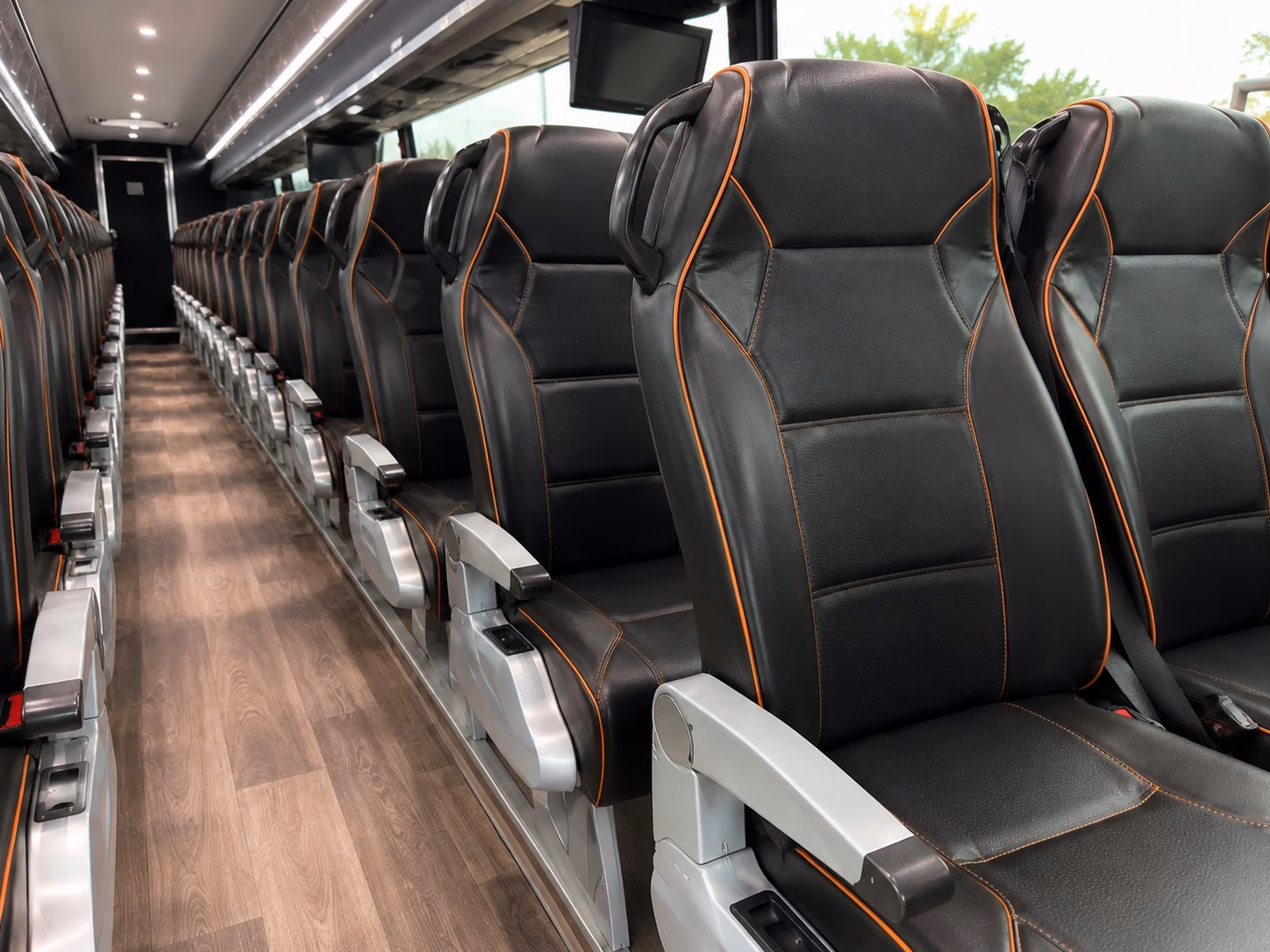 fayetteville charter bus rental interior